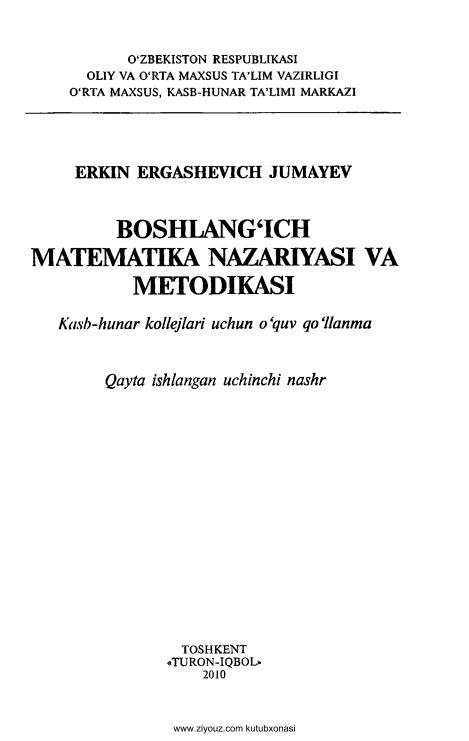 boshlangichmatemarikanazariyasivametodikasiejumayev.jpeg